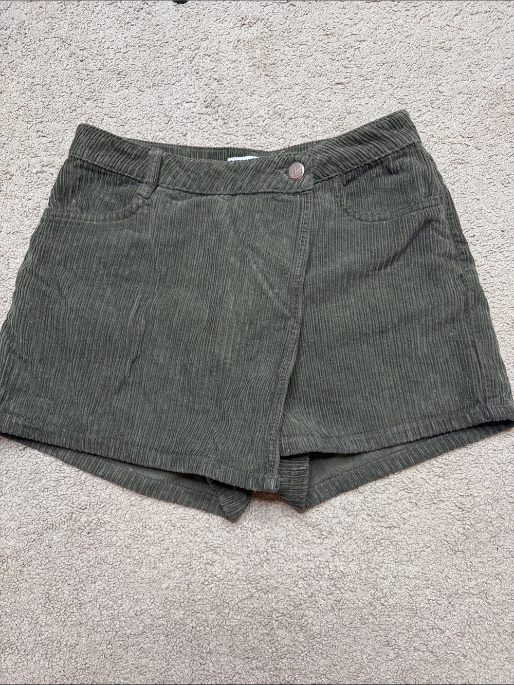Women's Zara dark green Corduroy Skort